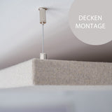 Akustikwerke Deckensegel mit Beleuchtung Lighting – Deckenmontage und Befestigungssystem