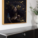 Design-Akustikbild | Unikat-Motive durch künstliche Intelligenz "Goddess of Coffee“