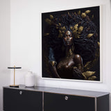 Design-Akustikbild | Unikat-Motive durch künstliche Intelligenz "Goddess of Coffee“