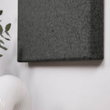 Detailaufnahme 100% Schurwolle in Taubengrau – Akustikwerke Lodenstoff-Akustikpanel Textur und Oberfläche