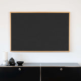 Akustikbild einfarbig schwarzer Leinenstoff | Silea "Absence Of Light"