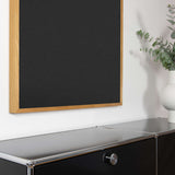 Akustikbild einfarbig schwarzer Leinenstoff | Silea "Absence Of Light"