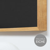 Akustikbild einfarbig schwarzer Leinenstoff | Silea "Absence Of Light"