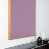 Akustikbild einfarbig rosa Leinenstoff | Silea "Touch Of Tulip"