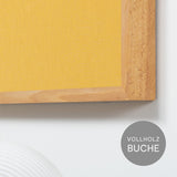 Akustikbild einfarbig gelber Leinenstoff | Silea "Roaring Brass"