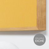 Akustikbild einfarbig gelber Leinenstoff | Silea "Roaring Brass"