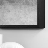 Nahaufnahme des Rahmens Eiche Anthrazit in Kombination mit dem Akustikbild "Shade"