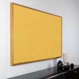 Akustikbild einfarbig gelber Leinenstoff | Silea "Roaring Brass"