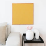 Akustikbild einfarbig gelber Leinenstoff | Silea "Roaring Brass"