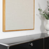 Akustikbild einfarbig beiger Leinenstoff | SILEA "Fleeting Glimpse"