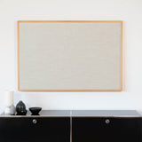 Akustikbild einfarbig beiger Leinenstoff | SILEA "Fleeting Glimpse"