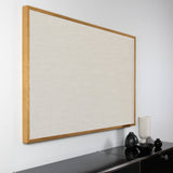 Akustikbild einfarbig beiger Leinenstoff | SILEA "Fleeting Glimpse"