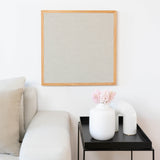 Akustikbild einfarbig beiger Leinenstoff | SILEA "Fleeting Glimpse"