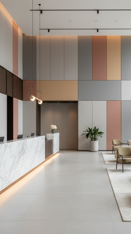 Akustiklösung von Akustikwerke für Hotel in hochwertiger Ausführung zur optimalen Schallabsorption und Raumakustik