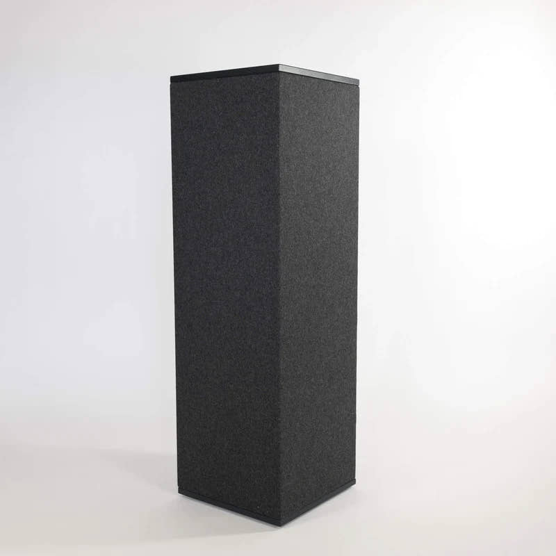 Akustikwerke Akustiksäule aus Leinenstoff in schwarz – Schallabsorber für optimale Raumakustik