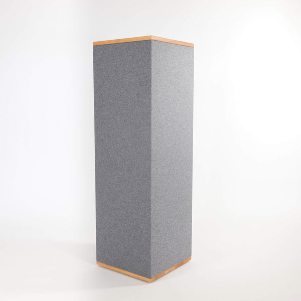 Akustiksäule 100% Schurwolle (Rückerstattung der „Kaution“) - Vollholzabdeckung Buche geölt - 36x36x115cm