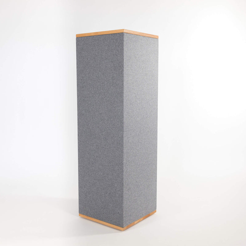 Akustiksäule 100% Schurwolle (Rückerstattung der „Kaution“) - Vollholzabdeckung Buche geölt - 36x36x115cm