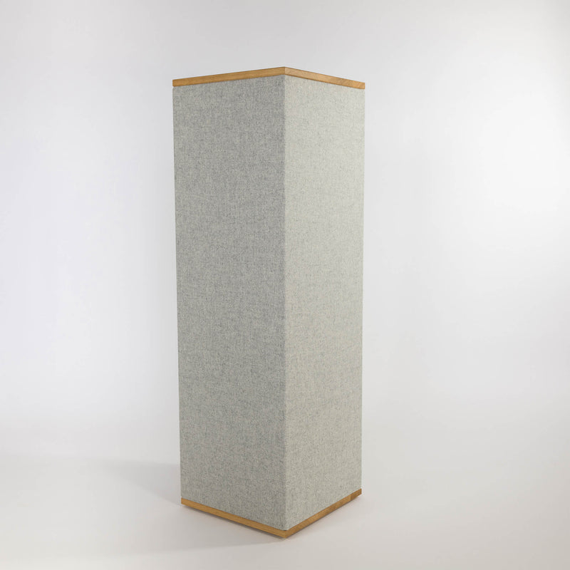 Akustiksäule 100% Schurwolle (Rückerstattung der „Kaution“) - Vollholzabdeckung Eiche geölt - 36x36x115cm