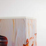 Akustiksäule bedruckte Motive (Rückerstattung der „Kaution“) - Vollholzabdeckung Eiche weiß - 36x36x115cm