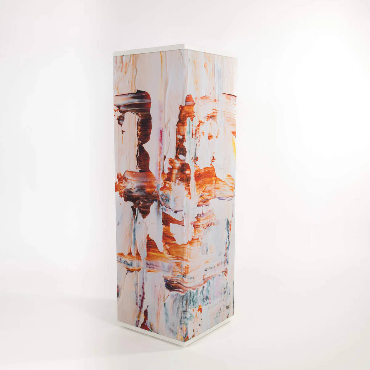 Akustikwerke Akustiksäule mit individuellem Fotomotiv-Druck in weiß – Schallabsorber für optimale Raumakustik