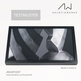 Kostenloses Muster - bedruckte Motive + Vollholzrahmen schwarz