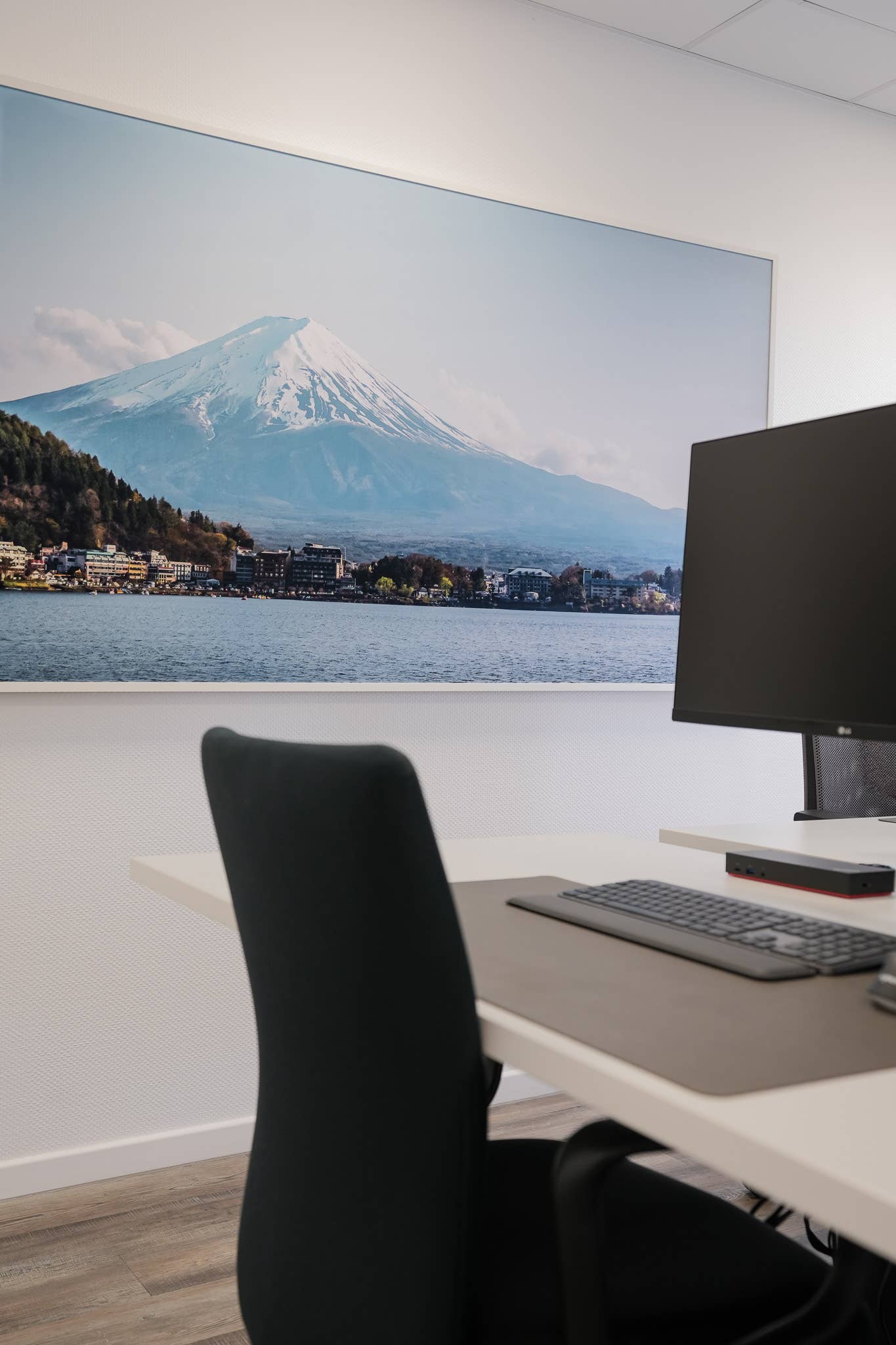 Wandabsorber von Akustikwerke für Büro in hochwertiger Ausführung im Büro für optimale Raumakustik