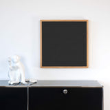 Akustikbild einfarbig schwarzer Leinenstoff | Silea "absence of light"