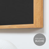 Akustikbild einfarbig schwarzer Leinenstoff | Silea "absence of light"
