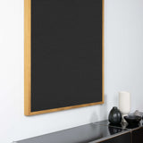 Akustikbild einfarbig schwarzer Leinenstoff | Silea "absence of light"