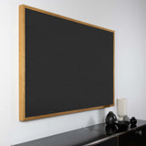 Akustikbild einfarbig schwarzer Leinenstoff | Silea "absence of light"
