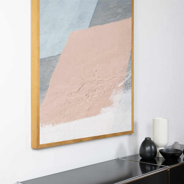 Akustikbild "Lullaby" der Serie Magnitudo in Hochformat und mit hellem Vollzrahmen in seitlicher Ansicht